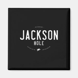 Jackson Hole Wyoming Grafik abgenutzt Vintage Schn Magnet