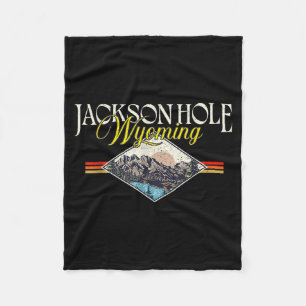 Jackson Hole Wyoming Grand Teton Berge Vintage Fleecedecke