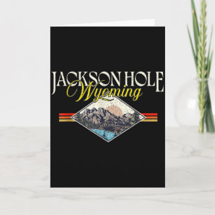 Jackson Hole Wyoming Grand Teton Berge Vintage Karte