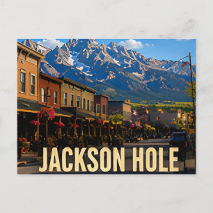 Jackson Hole Wyoming Grand Teton Reise Geschenk Postkarte
