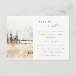 Jackson Hole Wyoming Landscape Wedding Reception Begleitkarte