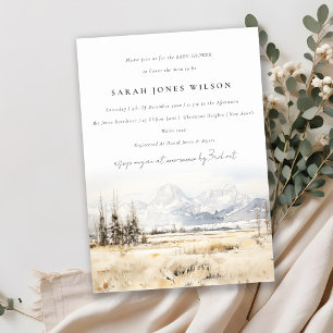 Jackson Hole Wyoming Landschaft Baby Shower Einladung