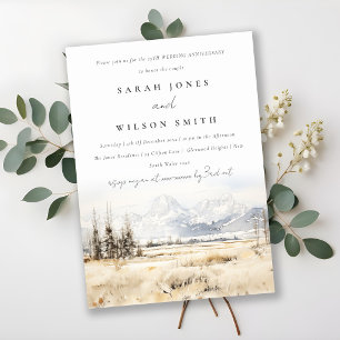 Jackson Hole Wyoming Landschaft Hochzeit Jubiläum Einladung