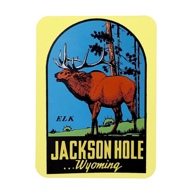 Jackson Hole, Wyoming Magnet (Vertikal)