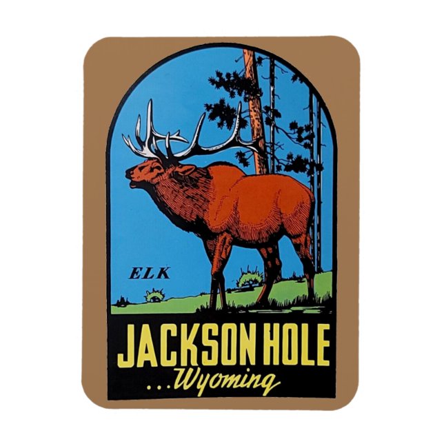 Jackson Hole, Wyoming Magnet (Vertikal)