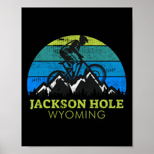Jackson Hole Wyoming Mountainbike-Urlaub Poster