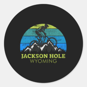 Jackson Hole Wyoming Mountainbike-Urlaub Runder Aufkleber