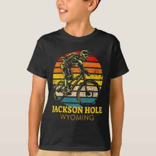 Jackson Hole Wyoming Mountainbiken Retro Mtb T-Shirt