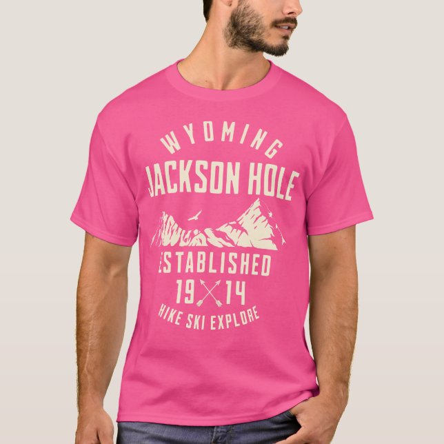 Jackson Hole Wyoming Nature Ski Wandern im Freien T-Shirt (Vorderseite)