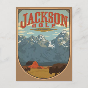 Jackson Hole Wyoming Postcard Postkarte