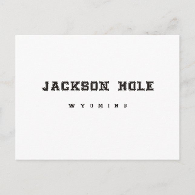 Jackson Hole Wyoming Postkarte (Vorderseite)