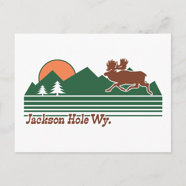 Jackson Hole Wyoming Postkarte (Vorderseite)