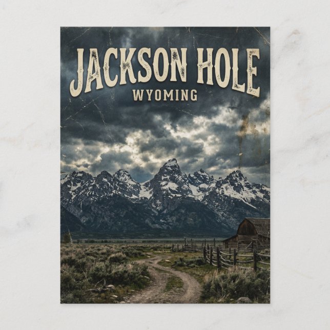 Jackson Hole Wyoming Postkarte (Vorderseite)