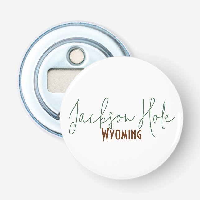 Jackson Hole, Wyoming Reise-Souvenir Flaschenöffner (Vorderseite)