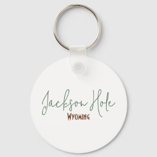 Jackson Hole, Wyoming Reise-Souvenir Schlüsselanhänger