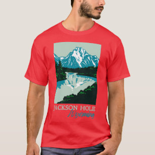 Jackson Hole Wyoming Retro Mountains Souvenir T-Shirt