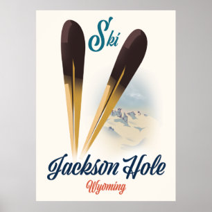 Jackson Hole Wyoming Ski Poster
