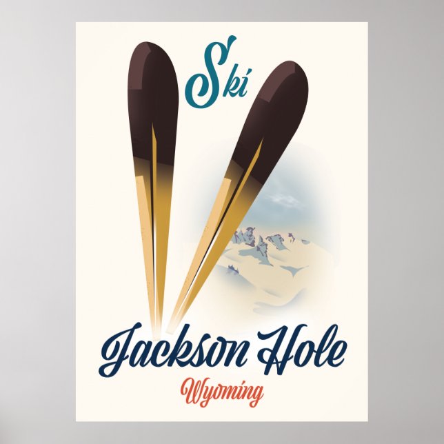 Jackson Hole Wyoming Ski Poster (Vorne)
