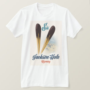 Jackson Hole Wyoming Ski Poster T-Shirt