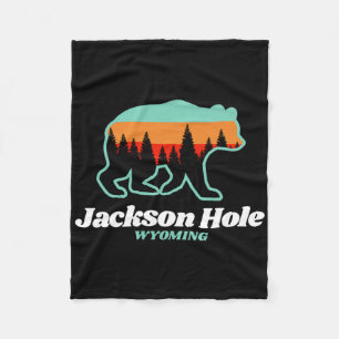 Jackson Hole Wyoming Skifahren Snowboarden Bär Fleecedecke