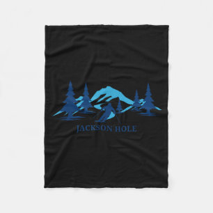 Jackson Hole Wyoming Skigebiet Skifahren Skifahrer Fleecedecke