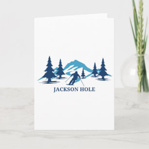 Jackson Hole Wyoming Skigebiet Skifahren Skifahrer Karte