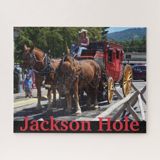 Jackson Hole Wyoming Stagecoach Puzzle (Horizontal)