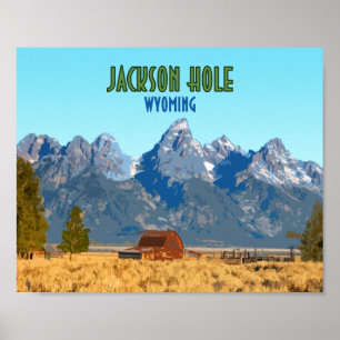 Jackson Hole Wyoming Vintag Poster