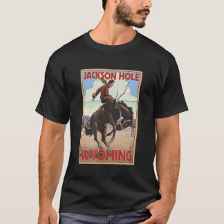 Jackson Hole Wyoming Vintag Rodeo Poster T-Shirt