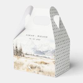 Jackson Hole Wyoming Watercolor Landscape Wedding Geschenkschachtel