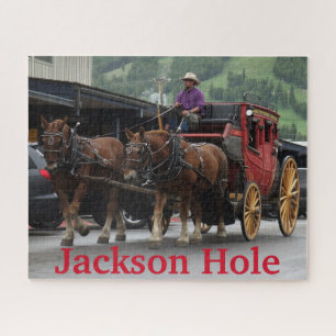 Jackson Hole Wyomoming Stagecoach Jigsaw Puzzle
