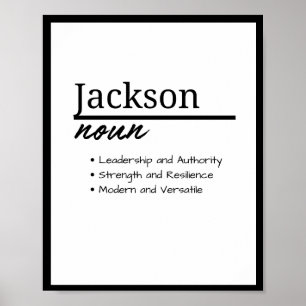 Jackson, Junge Personalisierte Bezeichnung Definit Poster
