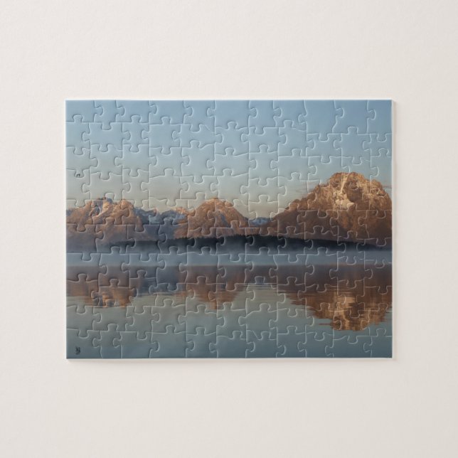 Jackson Lake Dam Reflection in Grand Teton Park Puzzle (Horizontal)