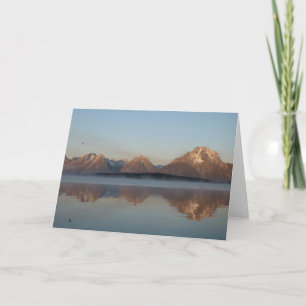 Jackson Lake Damm Reflexion im Grand Teton Park Karte