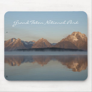 Jackson Lake Damm Reflexion im Grand Teton Park Mousepad