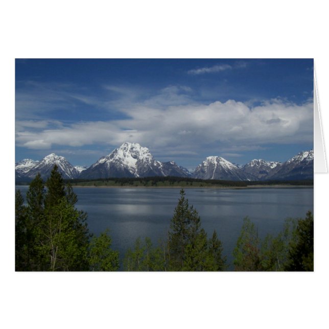 Jackson Lake Grand Teton Blank Card (Vorderseite (Horizontal))