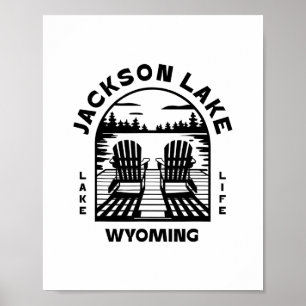 Jackson Lake Wyoming Outdoor Vintage 2 Poster