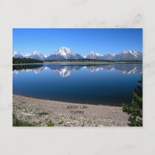 Jackson Lake, Wyoming Postcard Postkarte
