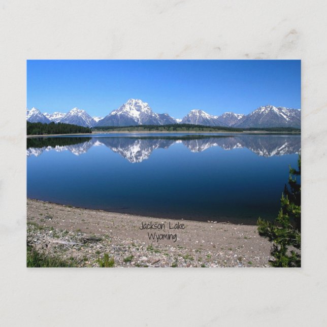 Jackson Lake, Wyoming Postcard Postkarte (Vorderseite)