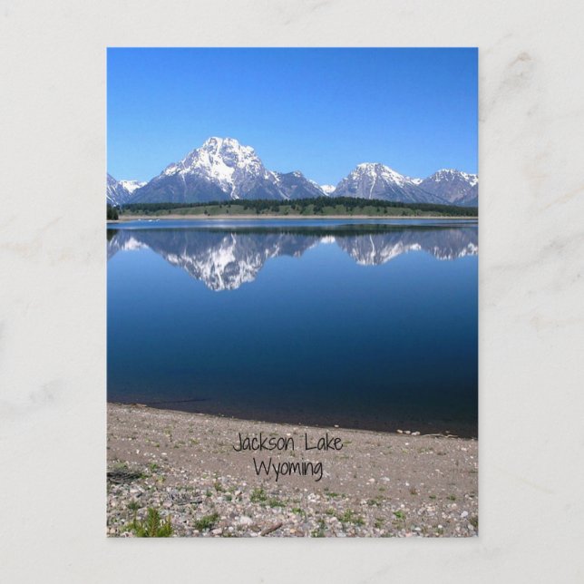 Jackson Lake, Wyoming Postkarte (Vorderseite)