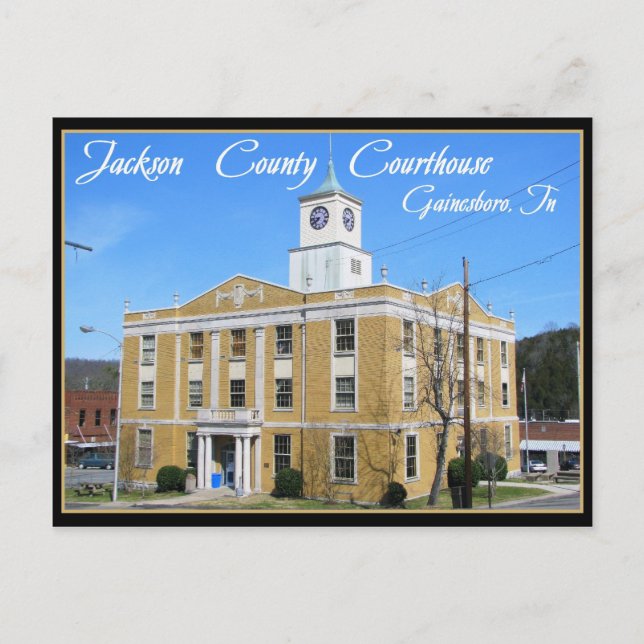 Jackson Landkreis Courthouse - Gainesboro, TN Postkarte (Vorderseite)