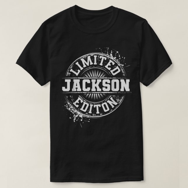 JACKSON Limited Edition Funny Personalisiert Name  T-Shirt (Design vorne)