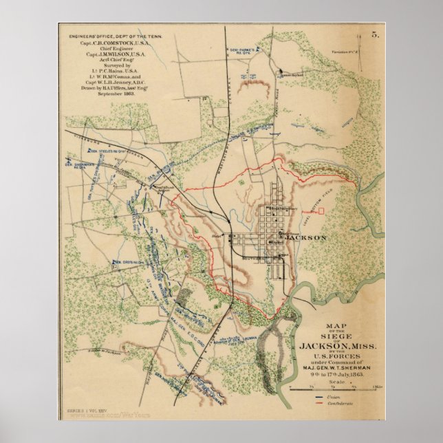 Jackson, Mississippi 1863 Poster (Vorne)