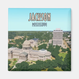Jackson Mississippi Hauptstadt Downtown Magnet