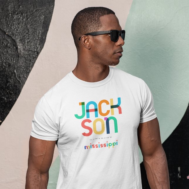 Jackson Mississippi Mitte Jahrhundert, Pop Art, T-Shirt (Von Creator hochgeladen)