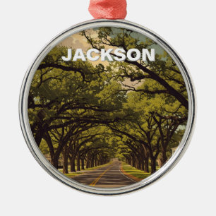 Jackson Mississippi Reise Ornament Aus Metall