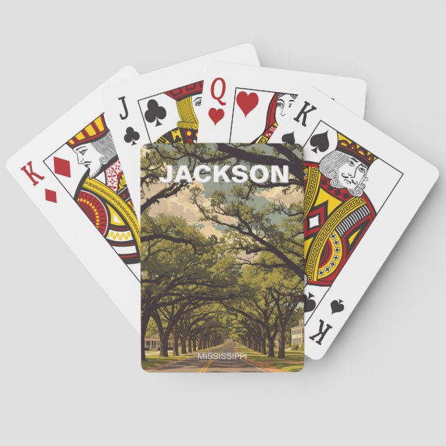 Jackson Mississippi Reise Spielkarten (Rückseite)