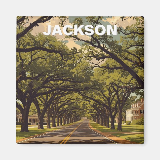 Jackson Mississippi Travel Magnet (Vorne)