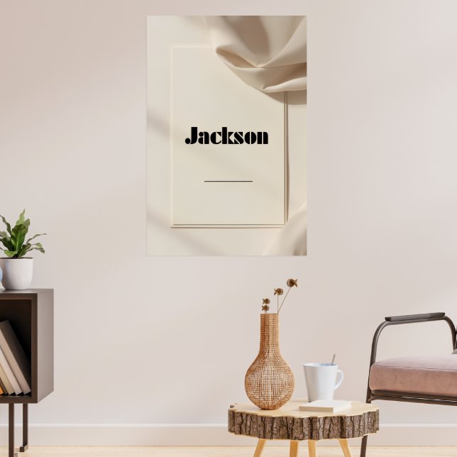 Jackson Modern Name Poster – Clean Minimal Typogra (Wohnzimmer 3)