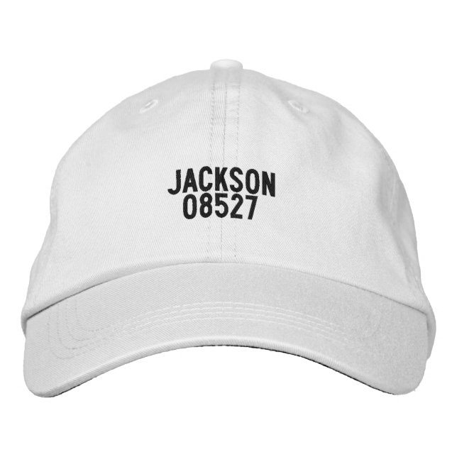 Jackson New Jersey Hat Bestickte Baseballkappe (Vorderseite)